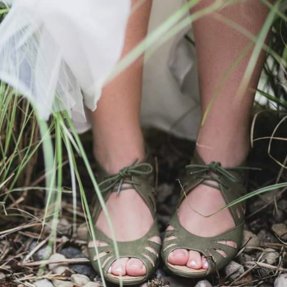 Vintage Style Peep Toe Heels